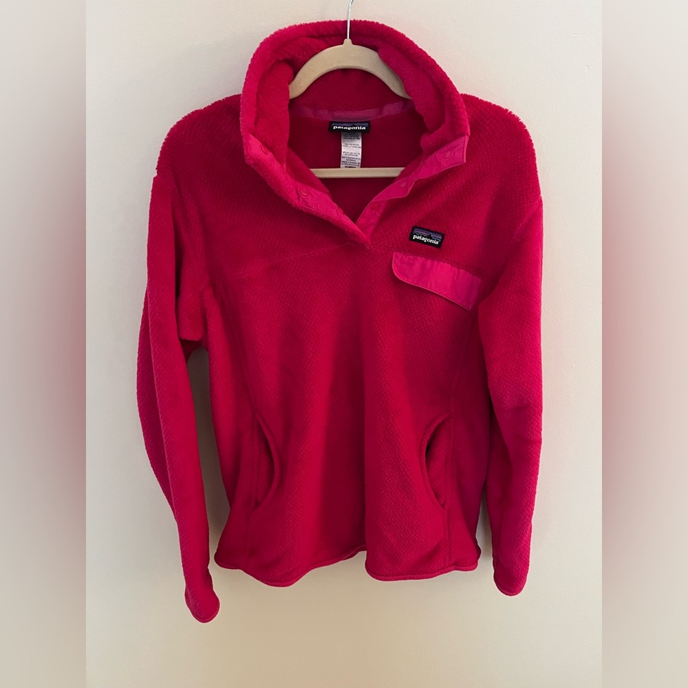 Pink Patagonia Re-Tool Snap Fleece Pullover Size XL